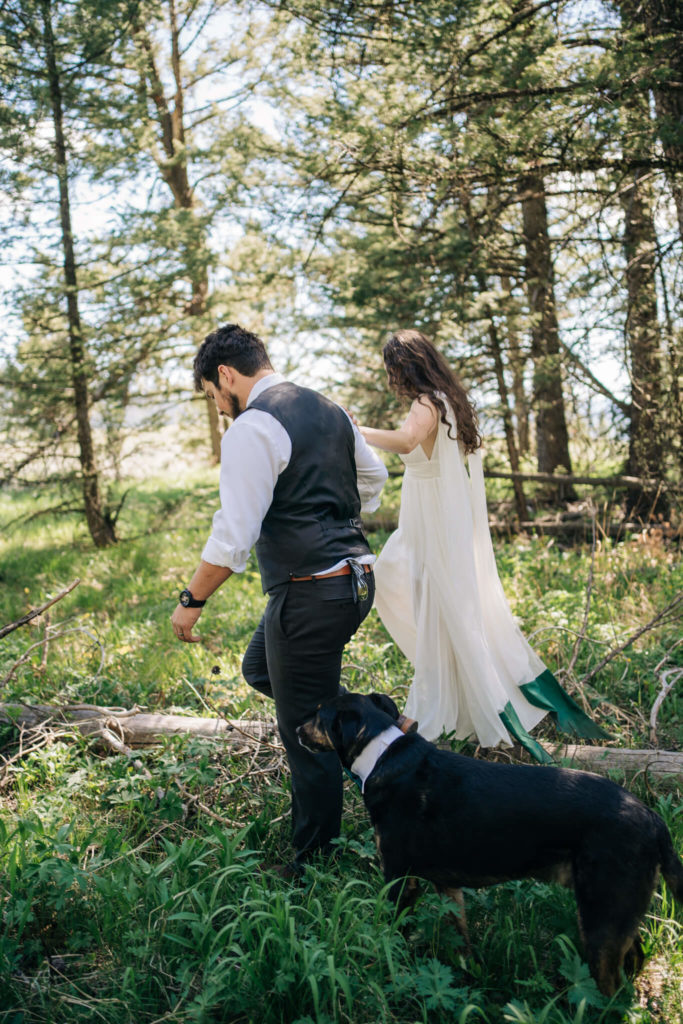 Forest intimate wedding