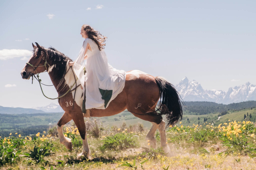 Bride on horse